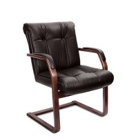 Paris C (Коричневая кожа/темный орех) Конференц-кресло