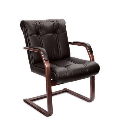 Paris C (Коричневая кожа/темный орех) Конференц-кресло
