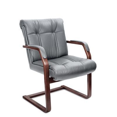 Paris C (Серая кожа/темный орех) Конференц-кресло