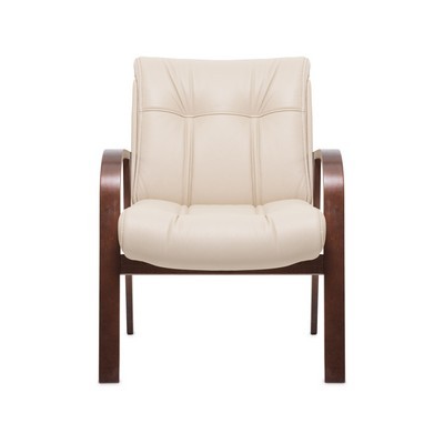 Paris D (Бежевая кожа/темный орех) Конференц-кресло