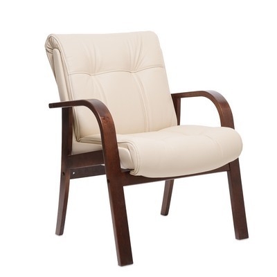 Paris D (Бежевая кожа/темный орех) Конференц-кресло