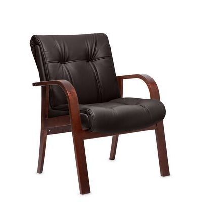 Paris D (Коричневая кожа/темный орех) Конференц-кресло