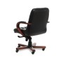 Premier B (Черная кожа/темный орех) Кресло руководителя