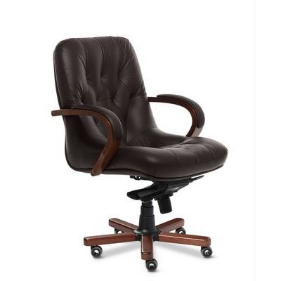 Premier B (Коричневая кожа/темный орех) Кресло руководителя
