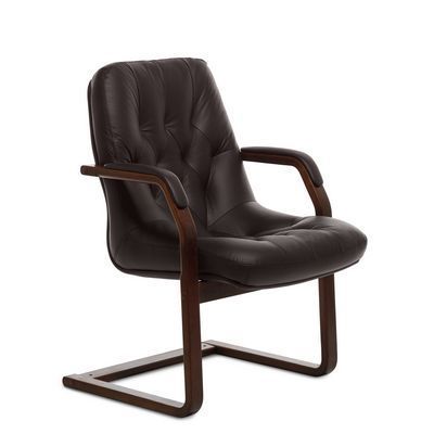 Premier C (Коричневая кожа/темный орех) Конференц-кресло