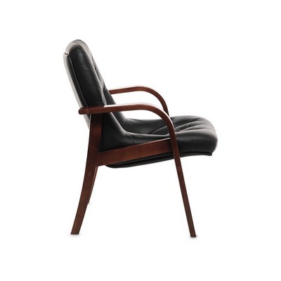 Premier D (Черная кожа/темный орех) Конференц-кресло