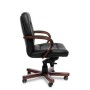 Senator B (Черная кожа/темный орех) Кресло руководителя