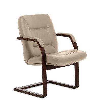 Senator C (Бежевая кожа/темный орех) Конференц-кресло