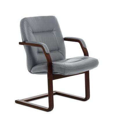 Senator C (Серая кожа/темный орех) Конференц-кресло