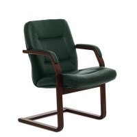 Senator C (Зеленая кожа/темный орех) Конференц-кресло