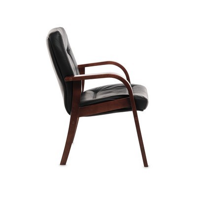 Senator D (Черная кожа/темный орех) Конференц-кресло