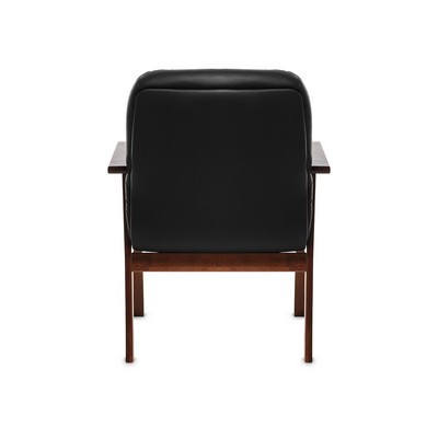 Senator D (Черная кожа/темный орех) Конференц-кресло