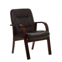 Senator D (Коричневая кожа/темный орех) Конференц-кресло