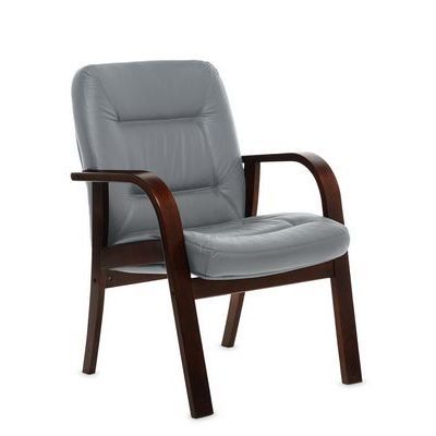 Senator D (Серая кожа/темный орех) Конференц-кресло