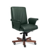 Split B (Зеленая кожа/темный орех) Кресло руководителя