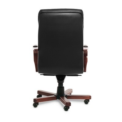 Swing A (Черная кожа/темный орех) Кресло руководителя