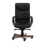 Swing A (Черная кожа/темный орех) Кресло руководителя