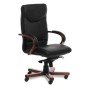Swing A (Черная кожа/темный орех) Кресло руководителя