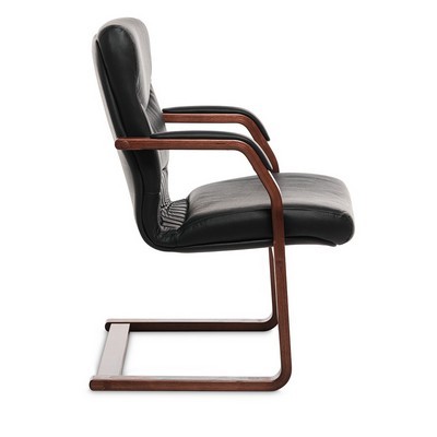 Swing C (Черная кожа/темный орех) Конференц-кресло