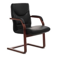 Swing C (Черная кожа/темный орех) Конференц-кресло