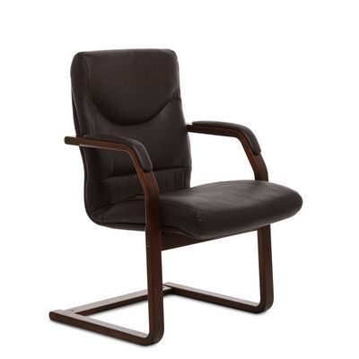 Swing C (Коричневая кожа/темный орех) Конференц-кресло