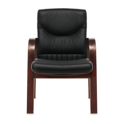 Swing D (Черная кожа/темный орех) Конференц-кресло