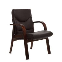 Swing D (Коричневая кожа/темный орех) Конференц-кресло