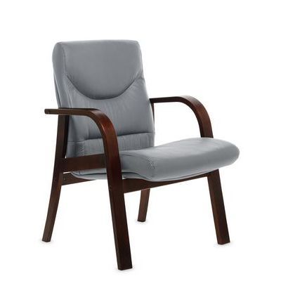 Swing D (Серая кожа/темный орех) Конференц-кресло