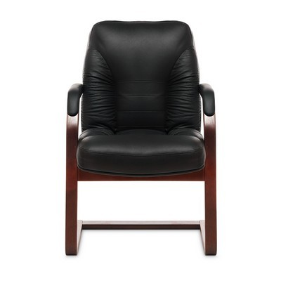 Tango C (Черная кожа/темный орех) Конференц-кресло