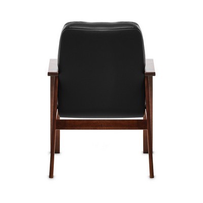 Tango D (Черная кожа/темный орех) Конференц-кресло