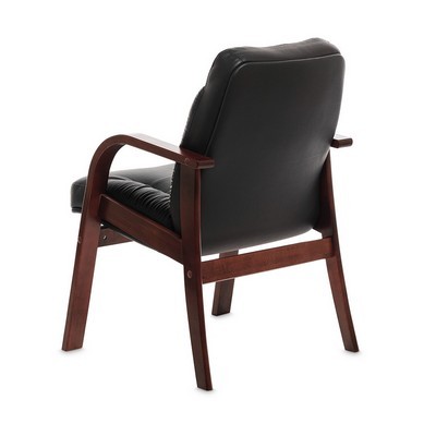 Tango D (Черная кожа/темный орех) Конференц-кресло