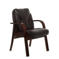 Tango D (Коричневая кожа/темный орех) Конференц-кресло