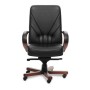 Verona A (Черная кожа/темный орех) Кресло руководителя