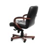 Verona B (Черная кожа/темный орех) Кресло руководителя