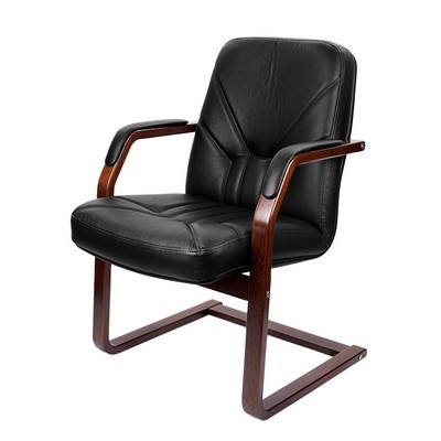 Verona C (Черная кожа/темный орех) Конференц-кресло