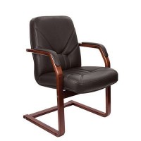 Verona C (Коричневая кожа/темный орех) Конференц-кресло