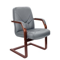 Verona C (Серая кожа/темный орех) Конференц-кресло