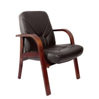 Verona D (Коричневая кожа/темный орех) Конференц-кресло