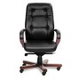 Victoria A (Черная кожа/темный орех) Кресло руководителя
