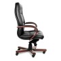 Victoria A (Черная кожа/темный орех) Кресло руководителя