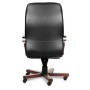 Victoria A (Черная кожа/темный орех) Кресло руководителя