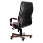 Victoria A (Черная кожа/темный орех) Кресло руководителя