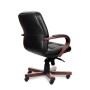 Victoria B (Черная кожа/темный орех) Кресло руководителя