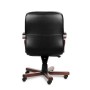 Victoria B (Черная кожа/темный орех) Кресло руководителя