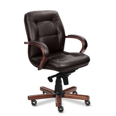 Victoria B (Коричневая кожа/темный орех) Кресло руководителя