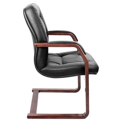 Victoria C (Черная кожа/темный орех) Конференц-кресло