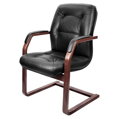 Victoria C (Черная кожа/темный орех) Конференц-кресло