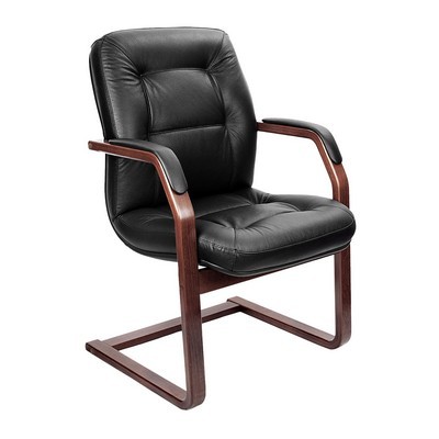 Victoria C (Черная кожа/темный орех) Конференц-кресло