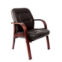 Victoria D (Коричневая кожа/темный орех) Конференц-кресло