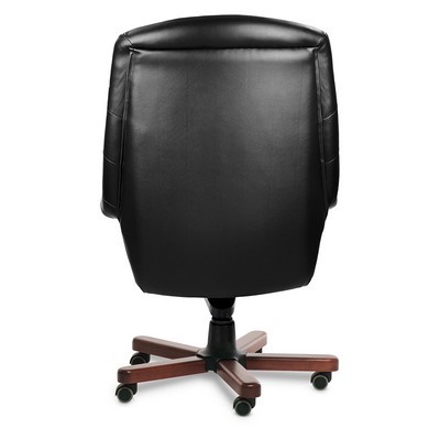 Zurich A (Черная кожа/темный орех) Кресло руководителя